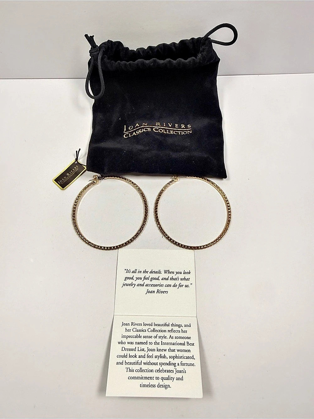 Joan Rivers Classics Collection Gold-Tone Earrings Set NWT